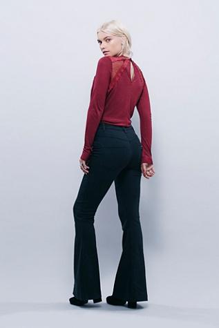 Free People Womens Highland High Rise Flare