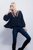 Free People Womens Dont Let Go Peasant Blouse