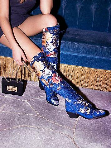 Floral Joe Lace Up Boot By Jeffrey Campbell + Free People