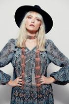 Free People Womens Stoned Love Macrame Skinny Scarf