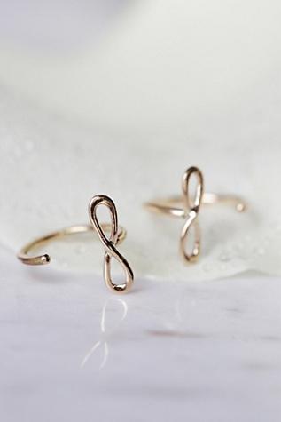 Melissa Joy Manning Womens X & Infinity Huggie Hoops