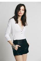 Free People Womens Hi-waisted Vegan With Zipper Detail