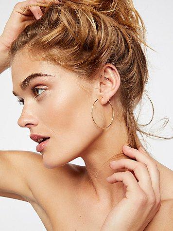 14k Solid Gold Hoops By Erth By Nicole Trunfio At Free People