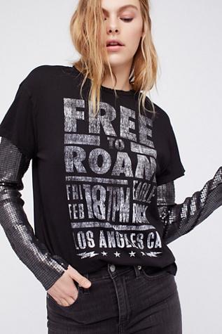 Free People Womens Backstage Tee
