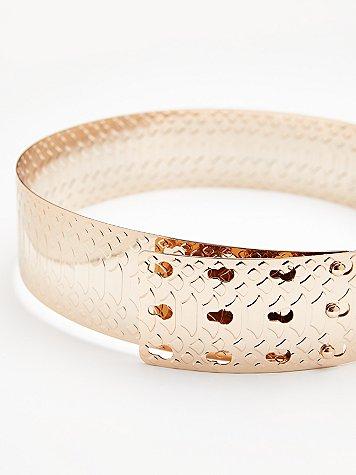 Free People Snake Stamped Metal Belt
