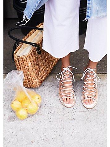 Vinyl Minimal Lace-up Heel By Jeffrey Campbell At Free People