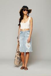 Free People Womens La Lady Denim Skirt