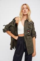 Drapey Military Shirt Jacket By Free People