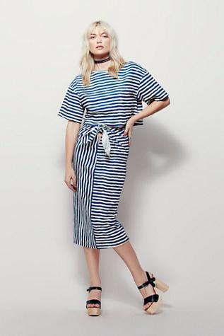 Wayf Womens Striped Knit Set
