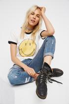 Smiley Ringer Tee By Daydreamer At Free People