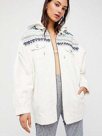 Free People Yarn Dye Denim Parka