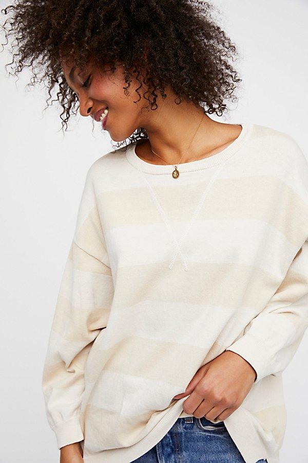 Surfin' On Your Stripes Sweater By Free People