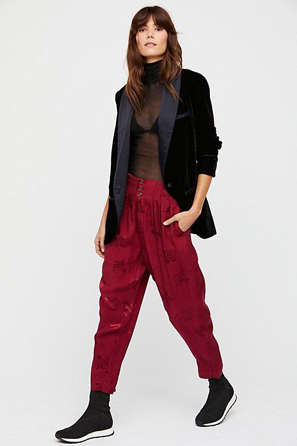 Day Dreamer Silky Jacquard Pant By Free People