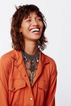 Free People Womens Mykonos Metal Collar