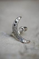 Amanda Hunt Womens Black Diamond Two Moon Ring