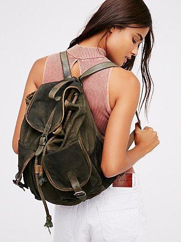 Free People Washed Canvas Backpack