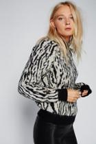 Free People Womens Leave Me Wild Pullover