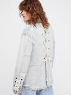 Denim Lace-up Jacket By Free People