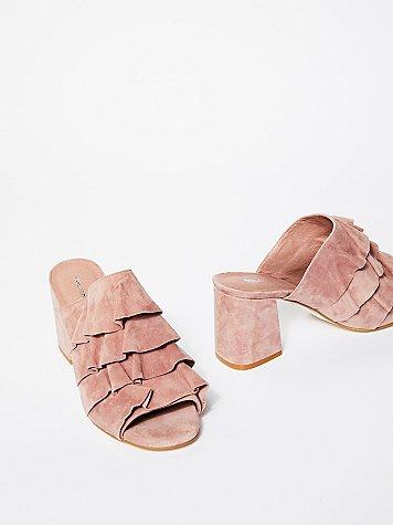 Cleo Ruffle Block Heel By Silent