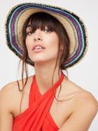 Salt Water Stripe Straw Hat By Free People