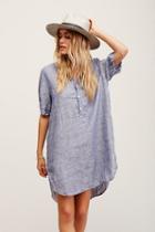 Free People Womens Rolled Sleeve Henley