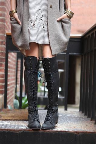 Jeffrey Campbell X Free People Womens Joe Lace Up Otk Boot