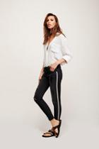 Etienne Marcel Womens Black Studded Skinny Jeans