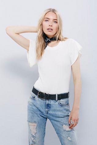 We The Free Womens We The Free Flutter Sleeve Tee