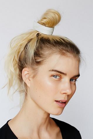 Free People Womens Animal Print Bun Cuff
