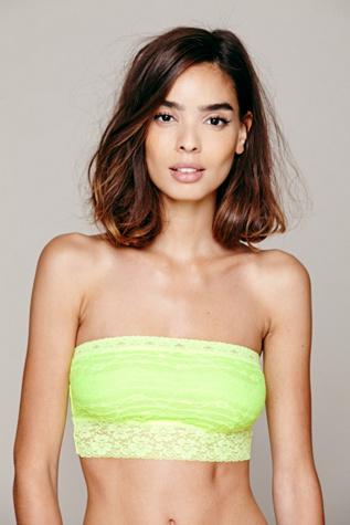 Intimately Womens Lace Trim Bandeau