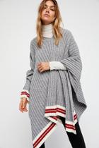 Prep School Ribbed Poncho By Free People