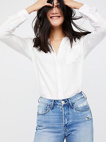 Sherbert Plaid Buttondown By Rails At Free People