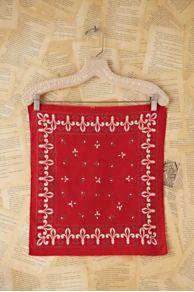 Vintage Red Patterned Woven Scarf At Free People