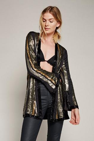 Free People Womens Stripe Bianca Jacket