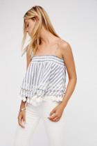 Free People Womens Embroidered Stripe Tube