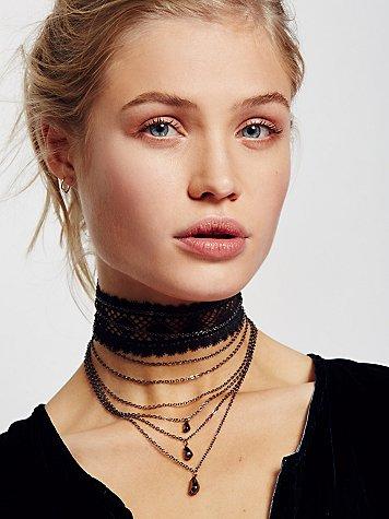 Free People Alexandria Draped Lace Choker
