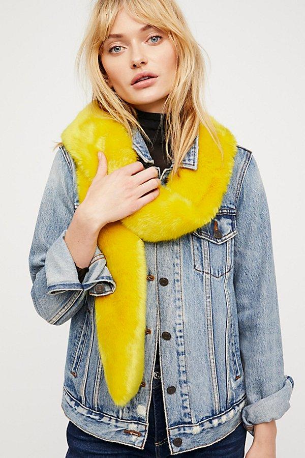 Penny Lane Faux Fur Skinny Scarf By Free People