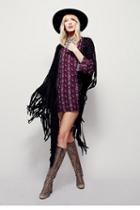 Free People Womens Heart Of Gold Fringe Shawl