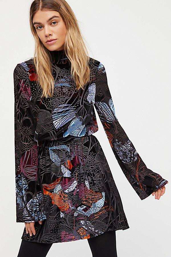 Christine Velvet Fit And Flare Dress By Free People