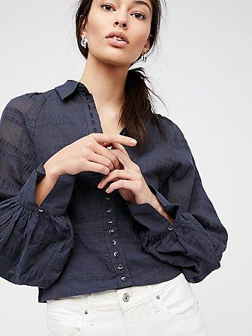 Shadow Wing Plaid Top By Free People