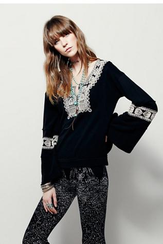 Free People Womens Santa Maria Pullover