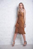 Free People Womens Rosa Suede Bodycon
