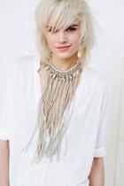 Free People Womens Wild Waters Fringe Necklace