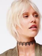 Labyrinth Metallic Lace Choker By Free People