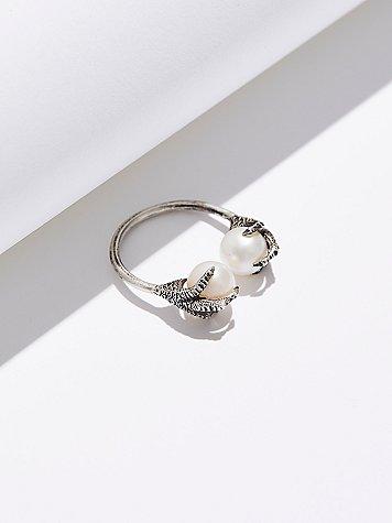 Altaira Sterling Pearl Ring By Workhorse Jewelry At Free People