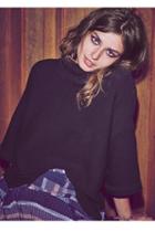 Free People Womens Boxy Turtleneck Pullover