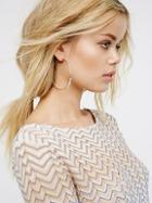 Black Magic Stone Front Hoops By Free People