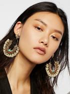 Turquoise Pearl Hoops By Free People