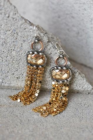 Mikal Winn Womens Solar Sunrise Chainmail Earring
