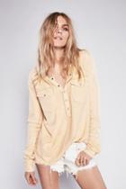 Free People Womens Wtf City Lights Henley